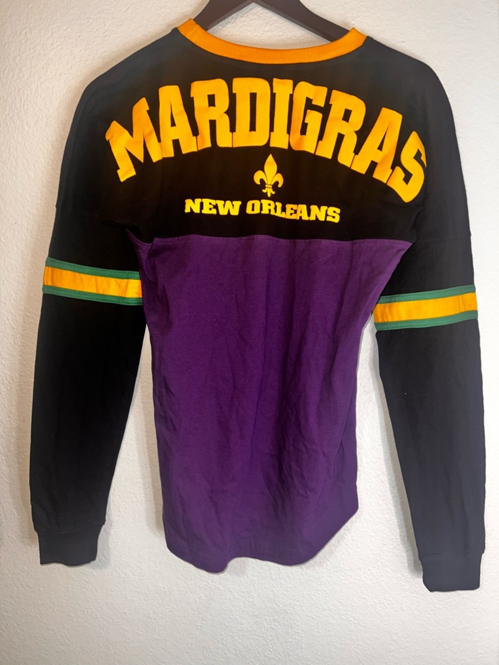 MARDIGRAS New Orleans Colorblock Long Sleeve Tee